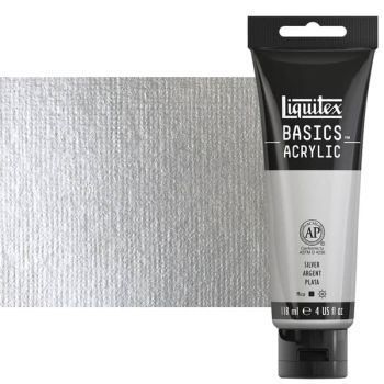 Liquitex Basics Acrylic Paint Silver 4oz