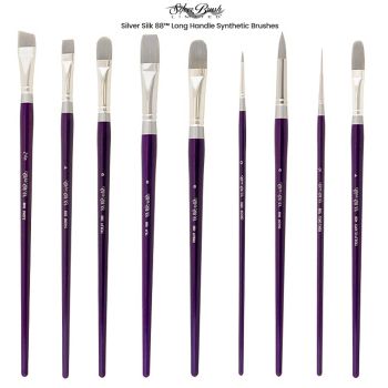 Silver Silk 88™ Long Handle Synthetic Brushes