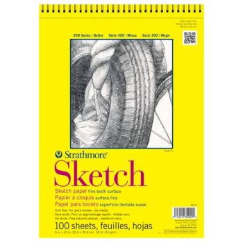 Strathmore 300 Series Sketch Pad 9x12" 100 Sheets