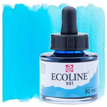 Ecoline Liquid Watercolor 30ml Pipette Jar Sky Blue Light