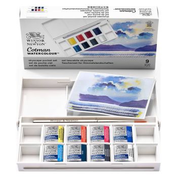 Winsor & Newton Watercolor Half pan Pocket Skyscape Set of 8