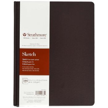 Strathmore 400 Series Sketch Hardbound Art Book, 8-1/2” x 11”