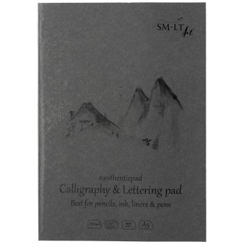 SMLT Authentic Calligraphy Paper Pad, 100 gsm, A5 (5.75” x 8.25”), 50 Sheets, Glue Bound