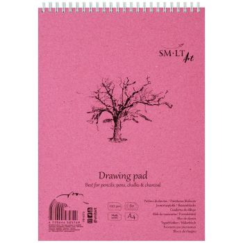 SMLT Authentic Drawing Paper Pad, 120 gsm, A4 (8.25” x 11”), 60 Sheets, Spiral Bound
