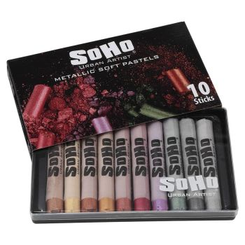 SoHo Urban Artist Soft Pastel Set of 10 Metallic Colors