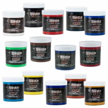 SoHo Urban Artist Heavy Body Acrylics Value Set of 14 Colors, 500ml Assorted