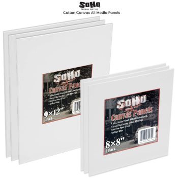 Artist Cotton Canvas All Media Panel 3-Packs