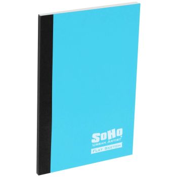 SoHo Urban Artist Flat Sketchbook, 4" x 6", 30 Sheets, 71 lb. - Blue Cover