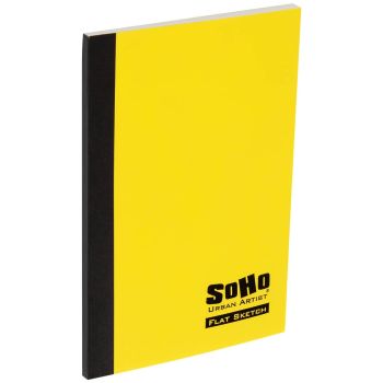 SoHo Urban Artist Flat Sketchbook, 4" x 6", 30 Sheets, 71 lb. - Yellow Cover