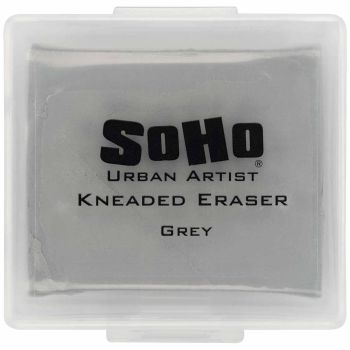 SoHo Urban Artist Kneaded Eraser, Grey with Case