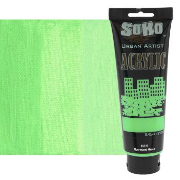 SoHo Urban Artists Heavy Body Acrylics, Fluorescent Green 250ml 