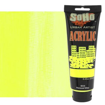 SoHo Urban Artists Heavy Body Acrylics, Fluorescent Yellow 250ml