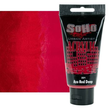 SoHo Urban Artists Heavy Body Acrylic - Azo Red Deep, 75ml