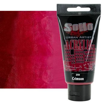 SoHo Urban Artists Heavy Body Acrylic - Crimson, 75ml