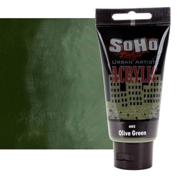 SoHo Urban Artists Heavy Body Acrylic - Olive Green, 75ml