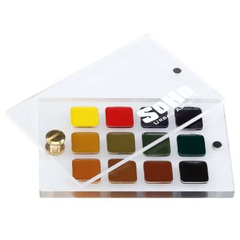 SoHo Urban Artist Pocket Slide Watercolor Pan Set of 12, Landscape Colors