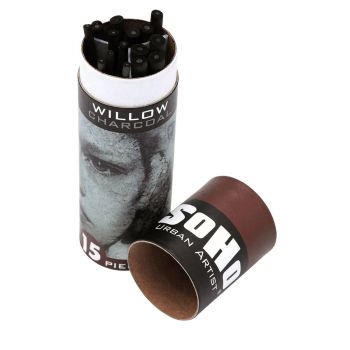Soho Willow Charcoal Mixed Set of 15 Sticks In Tube