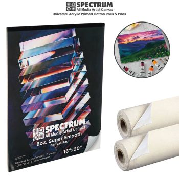 Spectrum Universal Acrylic Primed Cotton Rolls & Pads