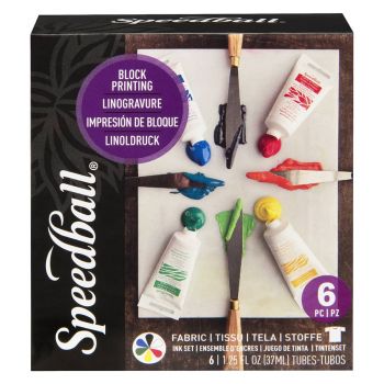 Speedball Fabric & Paper Block Printing Ink Set