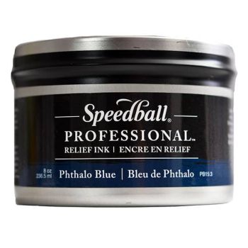 Speedball Pro Relief Ink Can - Phthalo Blue 8oz