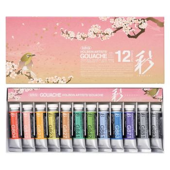 Holbein Irodori Gouache 15 ml Set of 12 Spring Colors