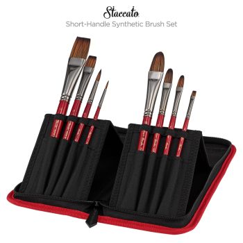 Staccato Short-Handle Synthetic Brush Set