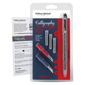 William Mitchell Calligraphy Starter Set - 3 Sizes with 3 Cartridges