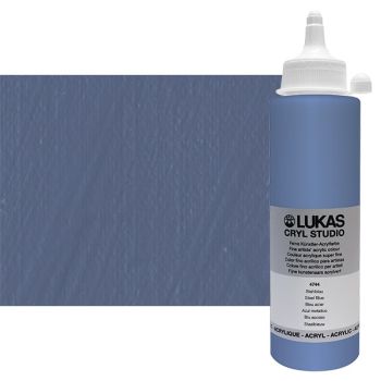 LUKAS CRYL Studio Acrylic Paint - Steel Blue, 250ml Bottle