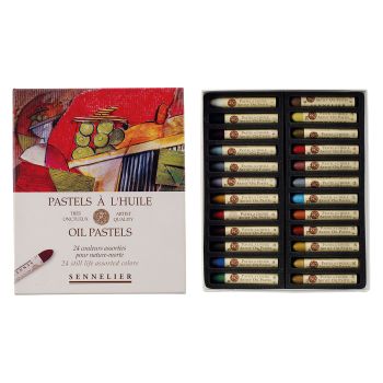 Sennelier Oil Pastels Set of 24 Still Life Colors Cardboard Box Set of 24 Standard