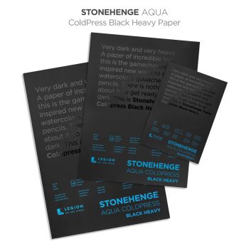 Stonehenge Aqua ColdPress Black Heavy Paper