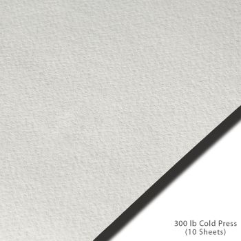 	300lb Textured Cold Press Pack of 10 Sheets (600gsm)