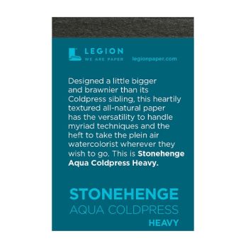Stonehenge Mini Aqua Watercolor 300 Cold-Press Heavy 2.5x3.75 Pad 15 Sheets