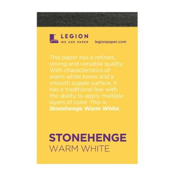 Stonehenge Mini 250 gsm Paper Pad 2.5x3.75 Warm White 15 Sheets