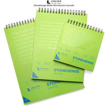 Stonehenge White Wirebound Journals By Legion