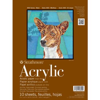 Strathmore 400 Series Acrylic Pad 9x12" 10 Sheets