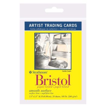 Strathmore Artist Trading Cards, Bristol Smooth 2-1/2" x 3-1/2" (20 Cards)
