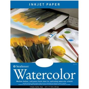 Strathmore Artist Inkjet Papers Watercolor 8-Pack 8.5x11" 