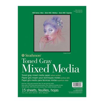 	400 Series Glue Bound Toned Mixed Media Pad (184lb. 15 Pages)