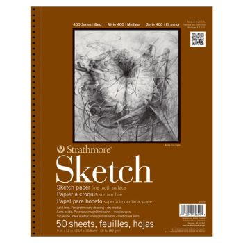 Strathmore 400 Series Sketch Pad, 100 Sheets 9x12"