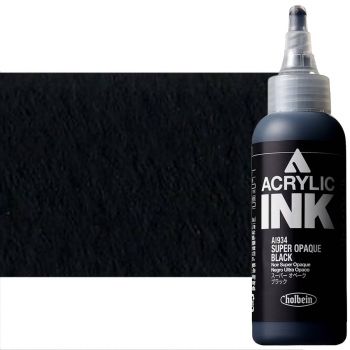 Holbein Acrylic Ink 100ml Super Opaque Black