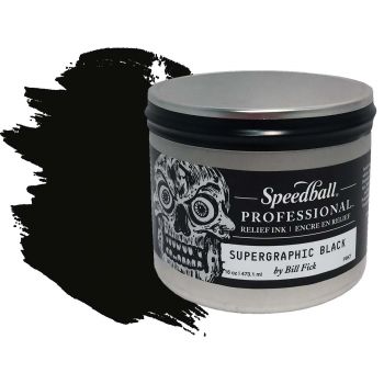 Speedball Professional Relief Ink - Supergraphic Black 16oz