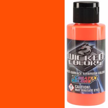 Wicked Air Airbrush Colors Fluorescent Orange 2oz 