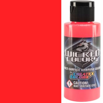 Wicked Air Airbrush Colors Fluorescent Red 2oz