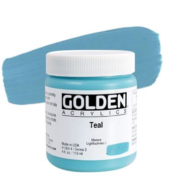 GOLDEN Heavy Body Acrylics - Teal, 4oz Jar