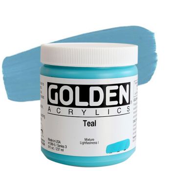 GOLDEN Heavy Body Acrylics - Teal, 8oz Jar