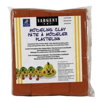 Sargent Art 1lb Non-Hardening Modeling Clay Terracotta