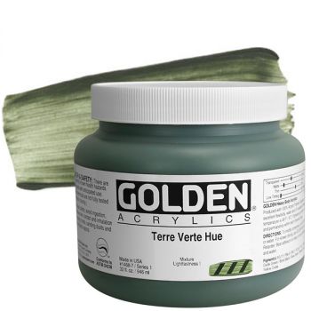 GOLDEN Heavy Body Acrylics - Terre Verte Hue, 32oz Jar