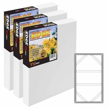 The Edge All Media Pro Stretched Cotton Canvas, 30"x72" - 1-1/2" Deep (Box of 3)