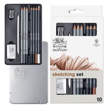 Winsor & Newton Studio Sketch Pencil Tin Set of 10