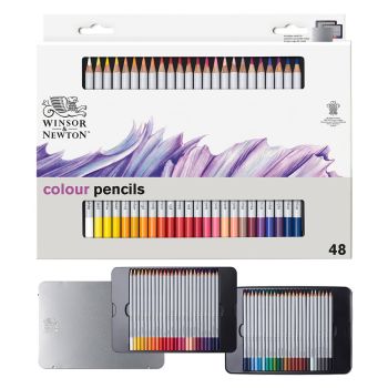 Winsor & Newton Studio Colour Pencil Sets, Tin Set of 48